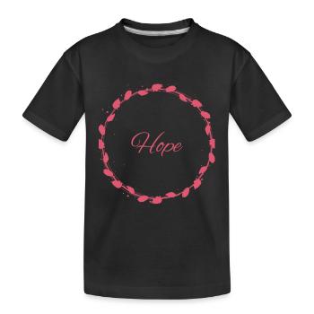 Hope - Kinder Premium Bio T-Shirt - Schwarz - Vorne