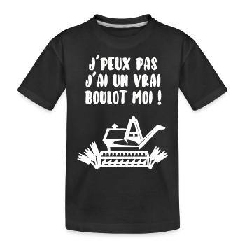 J’peux pas j’ai un vrai boulot - T-shirt bio Premium Enfant - noir - Devant