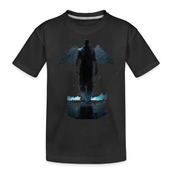 angel - Kids' Premium Organic T-Shirt - black - Front