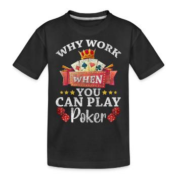 Kartenspiel Kartenspieler Spielen Herz - Kinder Premium Bio T-Shirt - Schwarz - Vorne