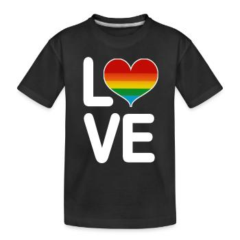 Amour LGBT - T-shirt bio Premium Enfant - noir - Devant