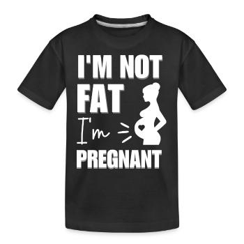 Je ne suis pas grosse je suis enceinte - T-shirt bio Premium Enfant - noir - Devant