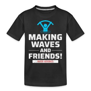Aquagym Fitness aquatique Aqua Exercice - T-shirt bio Premium Enfant - noir - Devant