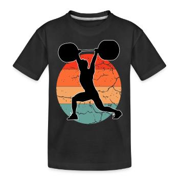 Vintage Fitness Workout Sunset - T-shirt bio Premium Enfant - noir - Devant