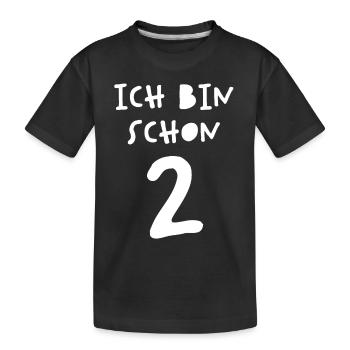 Kinder Ich bin schon 2 Geburtstag Geschenk - Kinder Premium Bio T-Shirt - Schwarz - Vorne