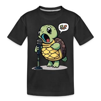 Jokester Schildkröte - Kinder Premium Bio T-Shirt - Schwarz - Vorne