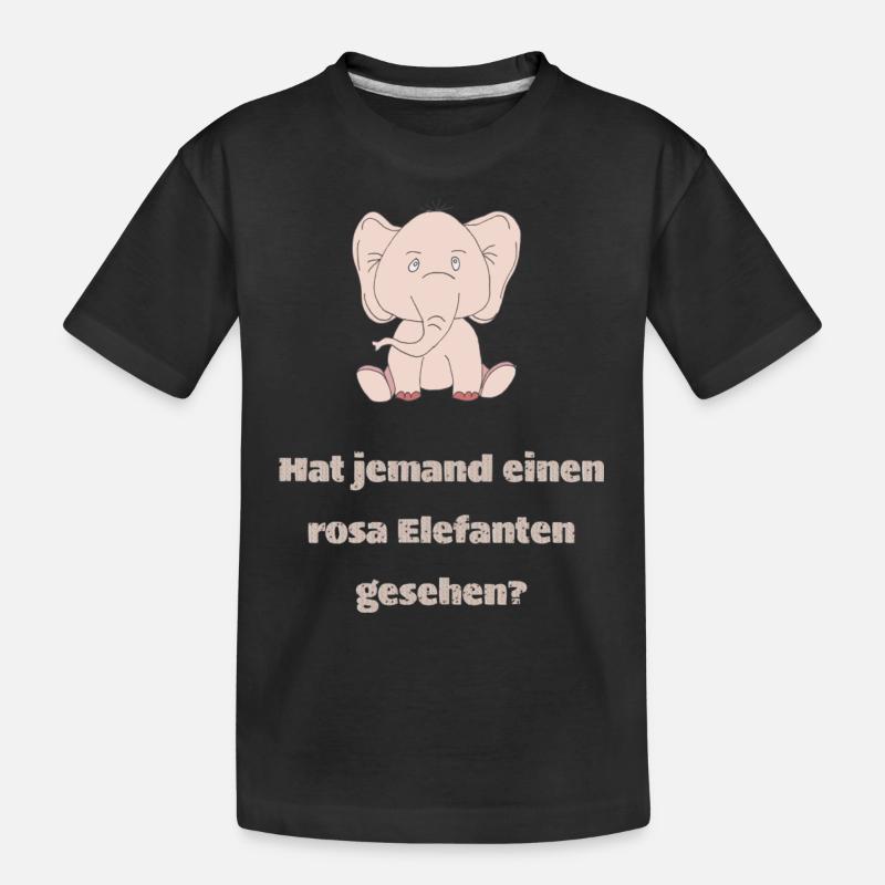 hat jemand einen rosa elefanten - Kinder Premium Bio T-Shirt - Schwarz