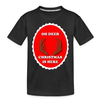 Oh Cerf Noël - T-shirt bio Premium Enfant - noir - Devant