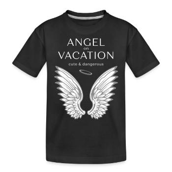 ange en vacances - T-shirt bio Premium Enfant - noir - Devant