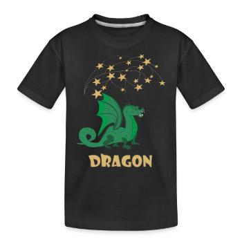 Dragon - Kinder Premium Bio T-Shirt - Schwarz - Vorne
