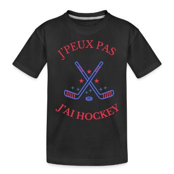 j'peux pas j'ai hockey - T-shirt bio Premium Enfant - noir - Devant