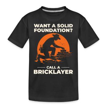 Maçon Briqueteur Maçon Maçonnerie Maçonnerie Maçon Maçon - T-shirt bio Premium Enfant - noir - Devant