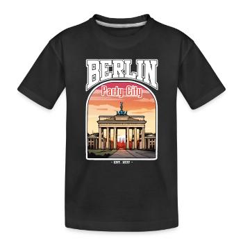 Berlin Party City 2 - Kids' Premium Organic T-Shirt - black - Front