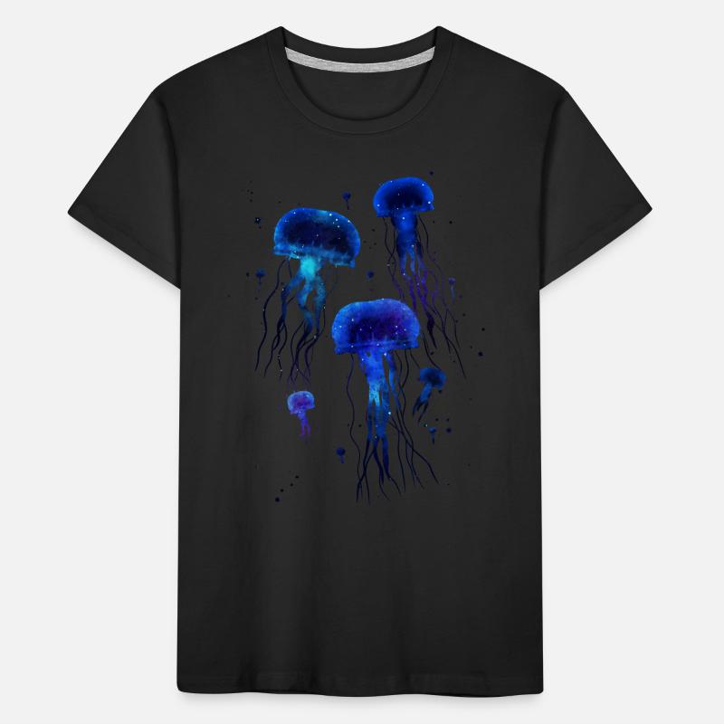 Méduse de l’espace aquarelle T-shirt bio Premium Enfant