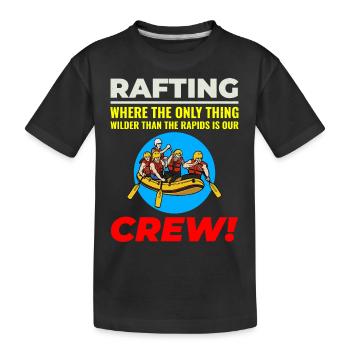 Rafting Team Floß Wildwasser Rafter Paddel Lustig - Kinder Premium Bio T-Shirt - Schwarz - Vorne