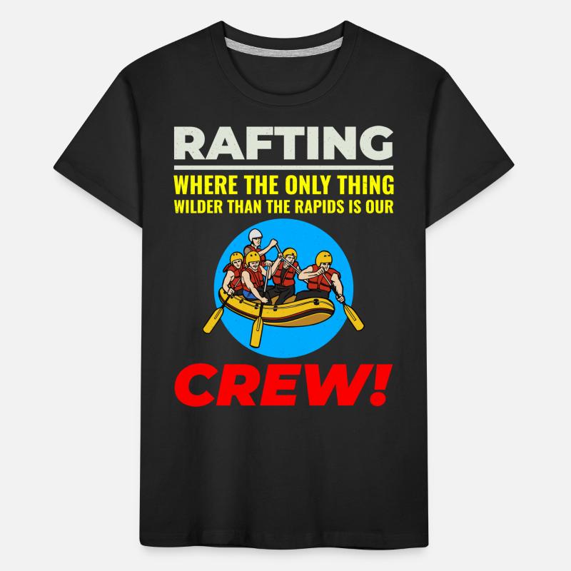 Rafting Team Raft Eau Vive Rafter Paddle Drôle T-shirt bio Premium Enfant