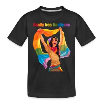 Femme de la fierté - T-shirt bio Premium Enfant - noir - Devant