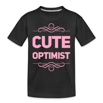 Cute Optimist - Kinder Premium Bio T-Shirt - Schwarz - Vorne