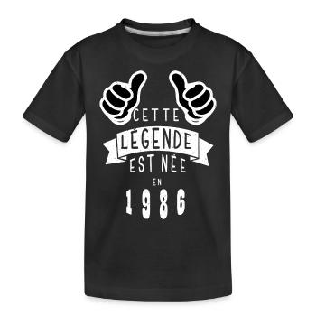 Legend 1986 Authentic 1986 Vintage Bursdag - Kids' Premium Organic T-Shirt - black - Front