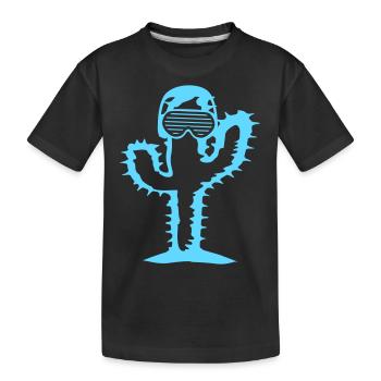 DJ Cactus Désert Plante Cactus Épines Fête Fun - T-shirt bio Premium Enfant - noir - Devant