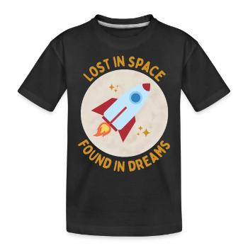 Perdu dans l’espace, trouvé dans les rêves - T-shirt bio Premium Enfant - noir - Devant