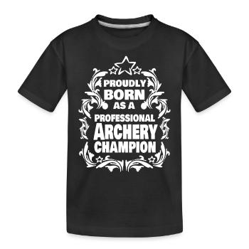 Tir à l’arc Tir à l’arc - T-shirt bio Premium Enfant - noir - Devant