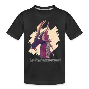 Let My Dragon Go ! - T-shirt bio Premium Enfant - noir - Devant