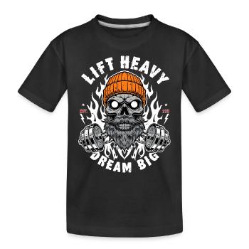 Soulever des charges lourdes - T-shirt bio Premium Enfant - noir - Devant