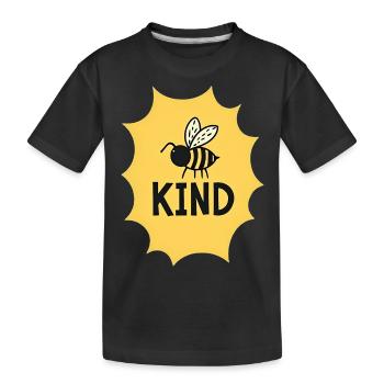 Bee Kind - Kids' Premium Organic T-Shirt - black - Front