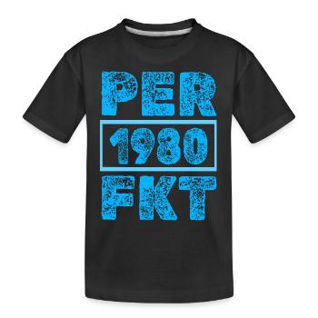 1980 - Kinder Premium Bio T-Shirt - Schwarz - Vorne