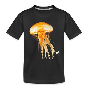 Die Vielfalt der Quallen ist beeindruckend. - Kinder Premium Bio T-Shirt - Schwarz - Vorne