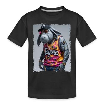 hip hop Bourriquet rappeur - T-shirt bio Premium Enfant - noir - Devant