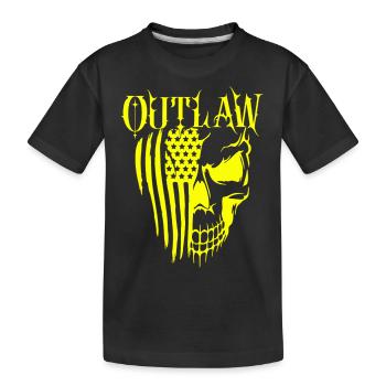 Schädel der Gesetzlosen Autobahn-Gangs Tod von Bikern - Kinder Premium Bio T-Shirt - Schwarz - Vorne
