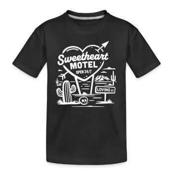Sweetheart Motel - Kids' Premium Organic T-Shirt - black - Front