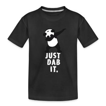 dab just dab it panda dabbing touchdown super victoire - T-shirt bio Premium Enfant - noir - Devant