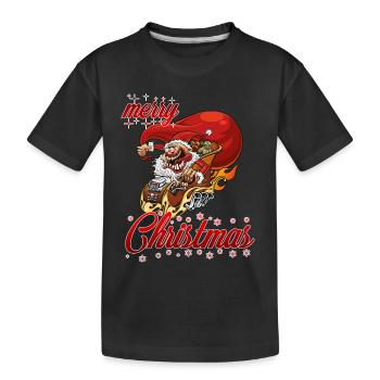 joyeux noël réglage père - T-shirt bio Premium Enfant - noir - Devant