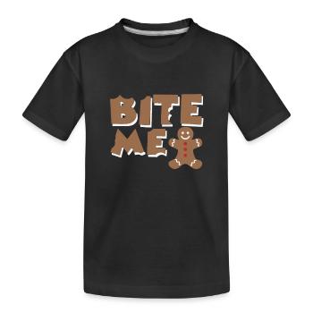 bite me - Kinder Premium Bio T-Shirt - Schwarz - Vorne