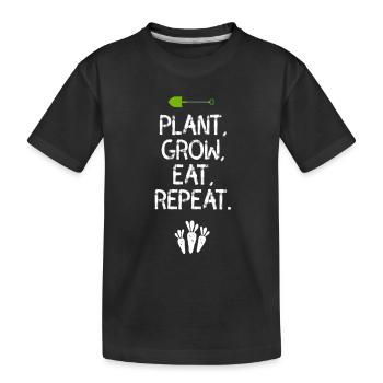 jardinier jardinier agriculteur bio bio agriculteur végétalien - T-shirt bio Premium Enfant - noir - Devant