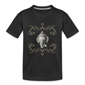 Éléphant hindou dieu ganesh - T-shirt bio Premium Enfant - noir - Devant
