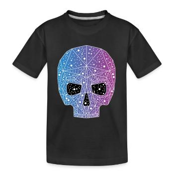 Tête de mort galactique - T-shirt bio Premium Enfant - noir - Devant