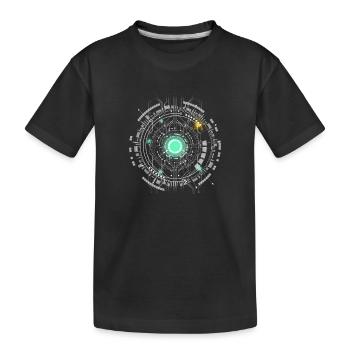 nerd CPU core ordinateur code pc carte spatiale - T-shirt bio Premium Enfant - noir - Devant