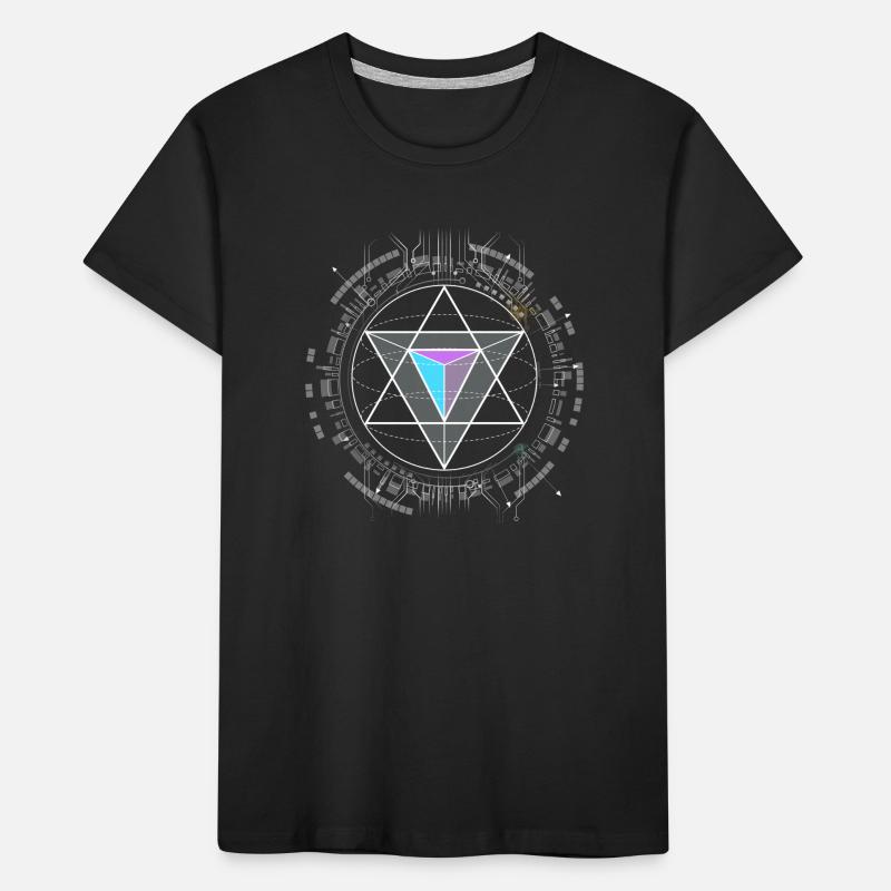 nerd cpu pyramid illuminati game wow hacker code Kids' Premium Organic T-Shirt