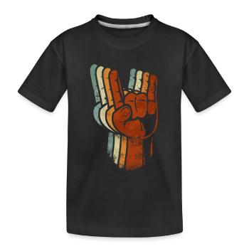 Rock Heavy metal signes - T-shirt bio Premium Enfant - noir - Devant