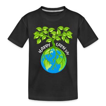 Umweltfreundlicher Erdfreund T-Shirt - Kinder Premium Bio T-Shirt - Schwarz - Vorne