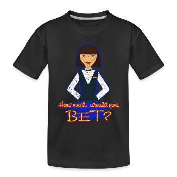 Gambling Casino Poker Roulette - Kids' Premium Organic T-Shirt - black - Front