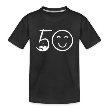 50th Birthday - Kids' Premium Organic T-Shirt - black - Front