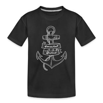 Ville hanséatique de Rostock Anchor - T-shirt bio Premium Enfant - noir - Devant
