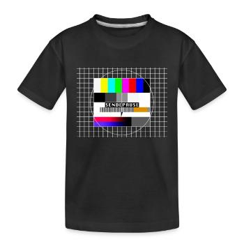 Photo d’essai Émission pause 80 années 90 costume de fête - T-shirt bio Premium Enfant - noir - Devant
