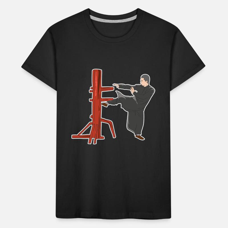 Pose de combat de Wing Chun T-shirt bio Premium Enfant