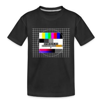 Image d’essai Fin de l’émission 80 années 90 costume de fête - T-shirt bio Premium Enfant - noir - Devant